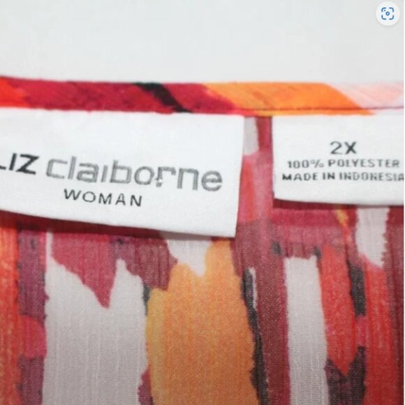 Liz Claiborne Printed Top Size 2X - Picture 3 of 7